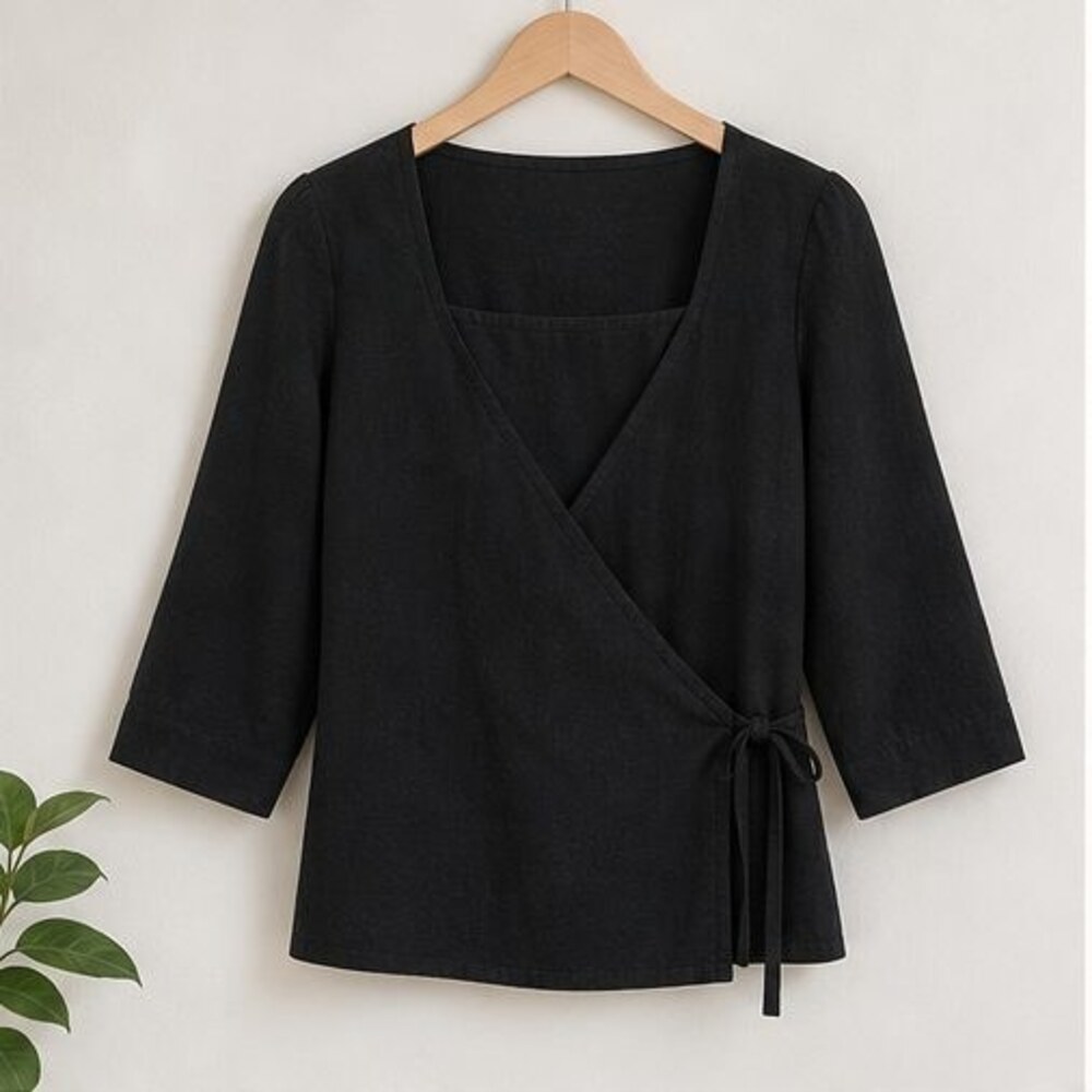 Black Smocked Top